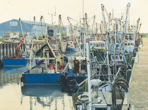Alistair Butt - Evening Light on the Shell Fishing Fleet at Kings Lynn
