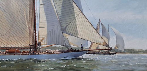 Mariquita and Mariette racing in the Solent